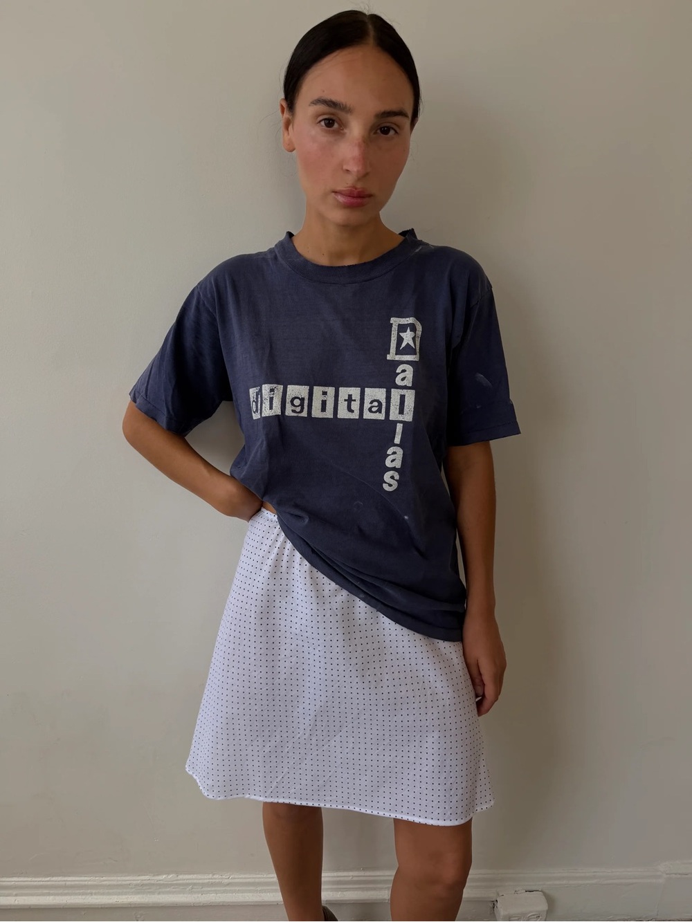 Charlie Beads Polka Dot 90’s Bias Mini Skirt